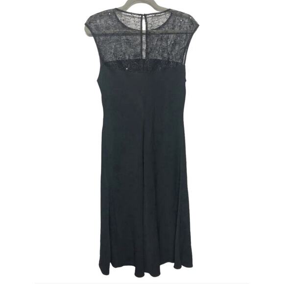 Ralph Lauren Sleeveless Cocktail Dress M 8 10 Embellished Lace Beaded Party Knee - Picture 7 of 7